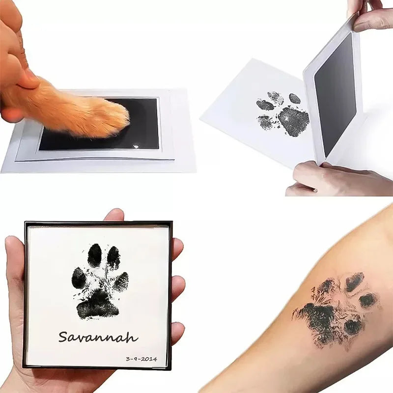 Safe & Easy DIY Paw Print Ink Kit for Cats & Dogs - Non-Toxic, Mess-Free Pet Souvenir